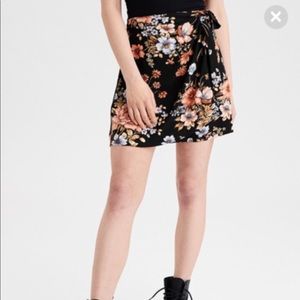Floral wrap skirt